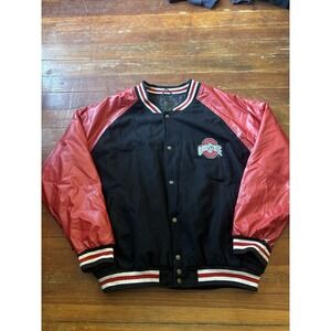 Vintage Ohio State Buckeyes Jacket Mens 2XL XXL Faux Leather Steve and Barrys